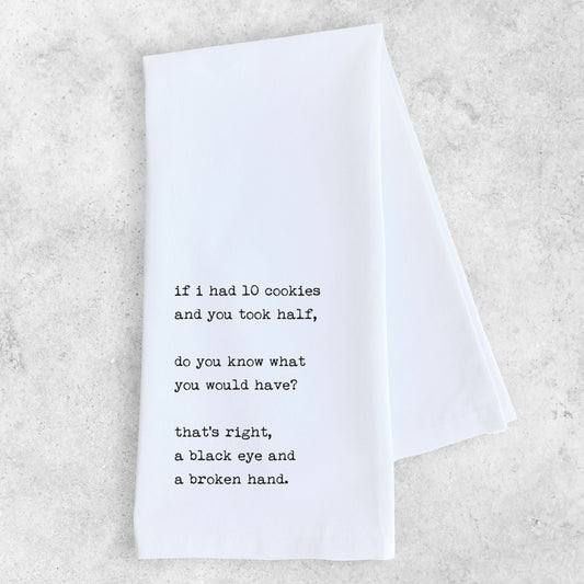 Basic Math With Cookies - Tea Towel