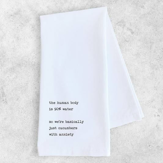 Cucumbers With Anxiety  - Tea Towel