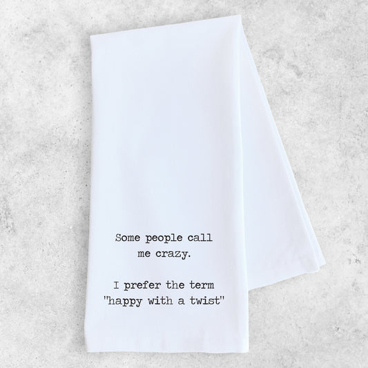 Happy With A Twist - Tea Towel