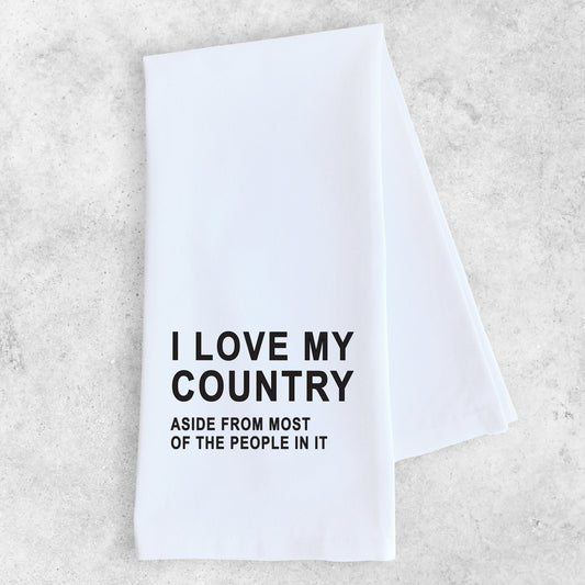 I Love My Country - Tea Towel