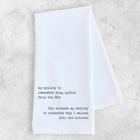 My Ability To Remember  - Tea Towel