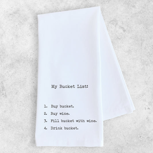 Bucket List - Tea Towel